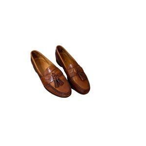 Footjoy Mens Brown Leather Tassel Loafer Dress Shoes Size 10